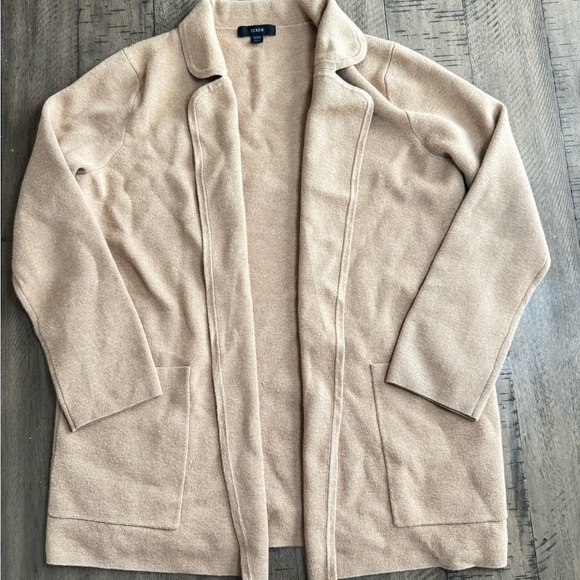 J. Crew Cream Cardigan Sweater Cozy Wool Blend - Picture 2 of 11